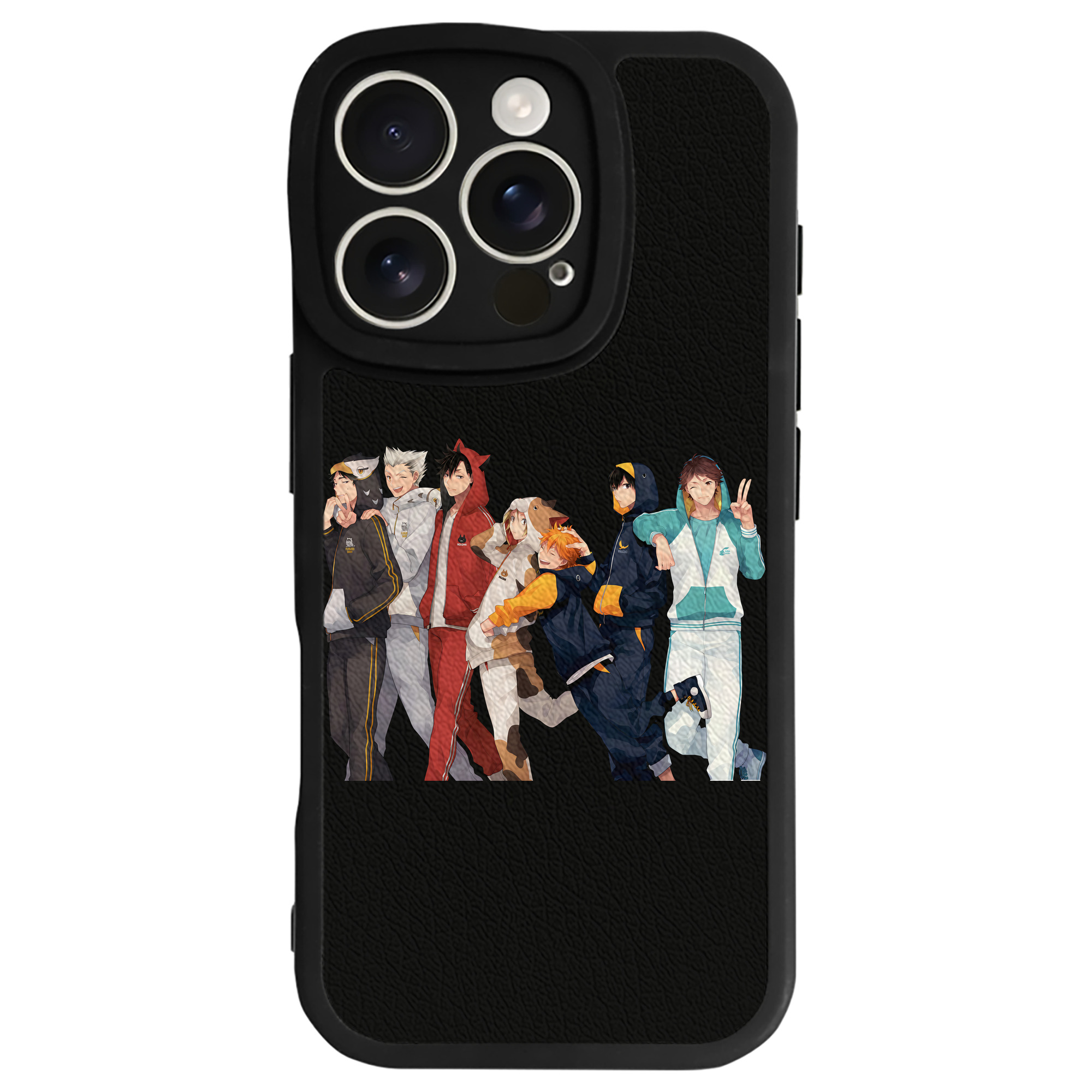 （画像用） ハイキュー!! Haikyu!! 【iPhone 16シリーズ対応】シリコンスマホケース（レザー調） 材質：シリコン